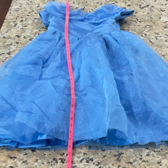 Beautiful Princess Dress - Kids size Medium, Blue tulle Rhinestones Snow White - Picture 14 of 16